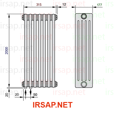 Радиатор IRSAP Tesi 52000/7 T18 CL 01